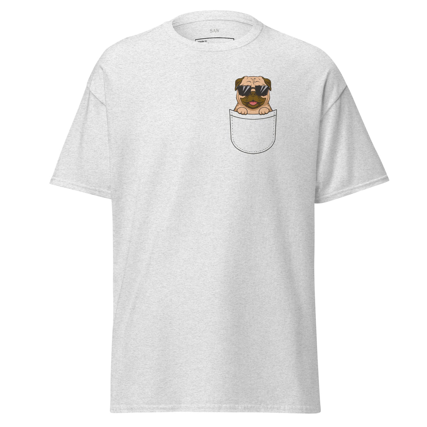 Pug in Pocket, Unisex Classic Tee