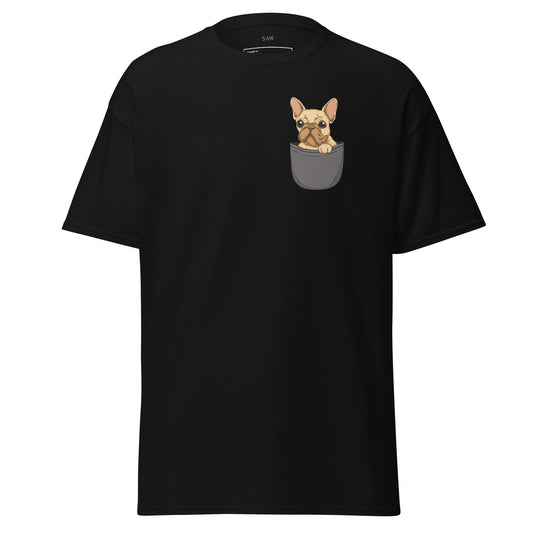 French Bulldog in Pocket, Unisex Classic Tee