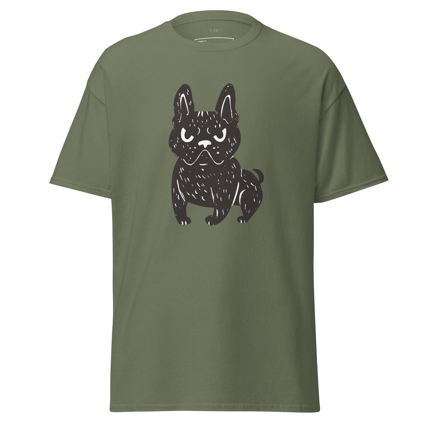 Angry French Bulldog, Unisex Classic Tee