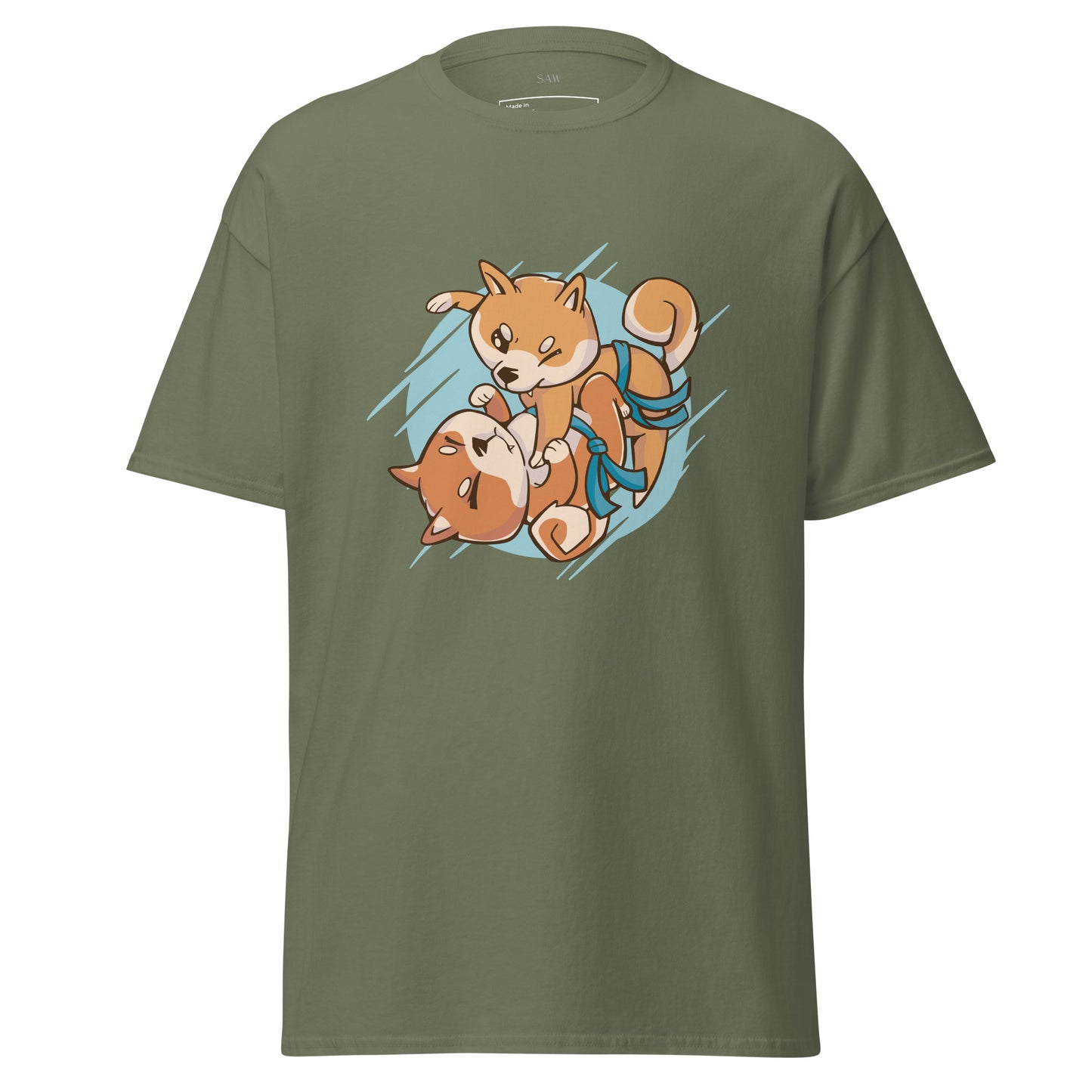 Shiba Dogs Play Jiu-jitsu Match, Unisex Classic Tee