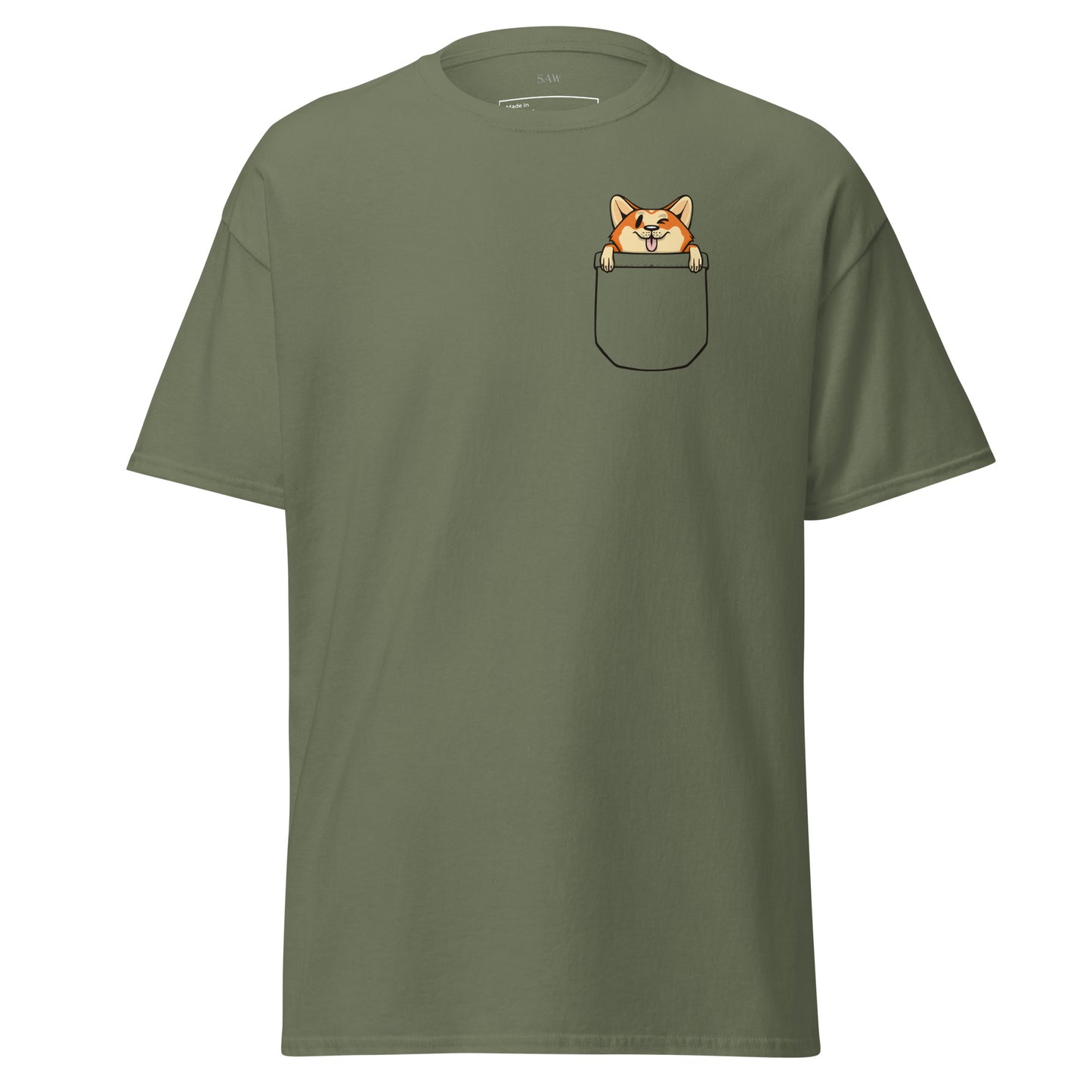 Corgi Dog in Pocket, Unisex Classic Tee