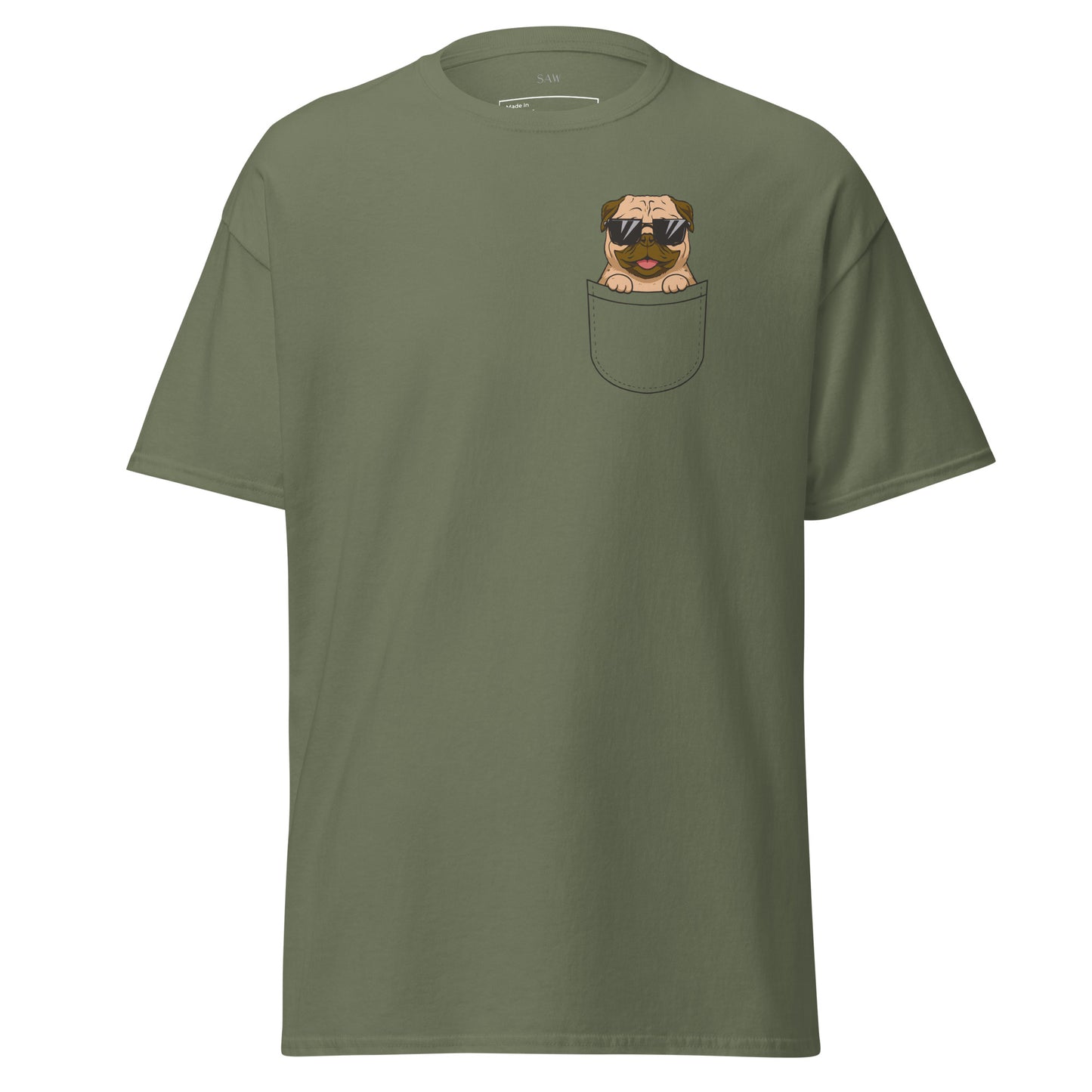 Pug in Pocket, Unisex Classic Tee