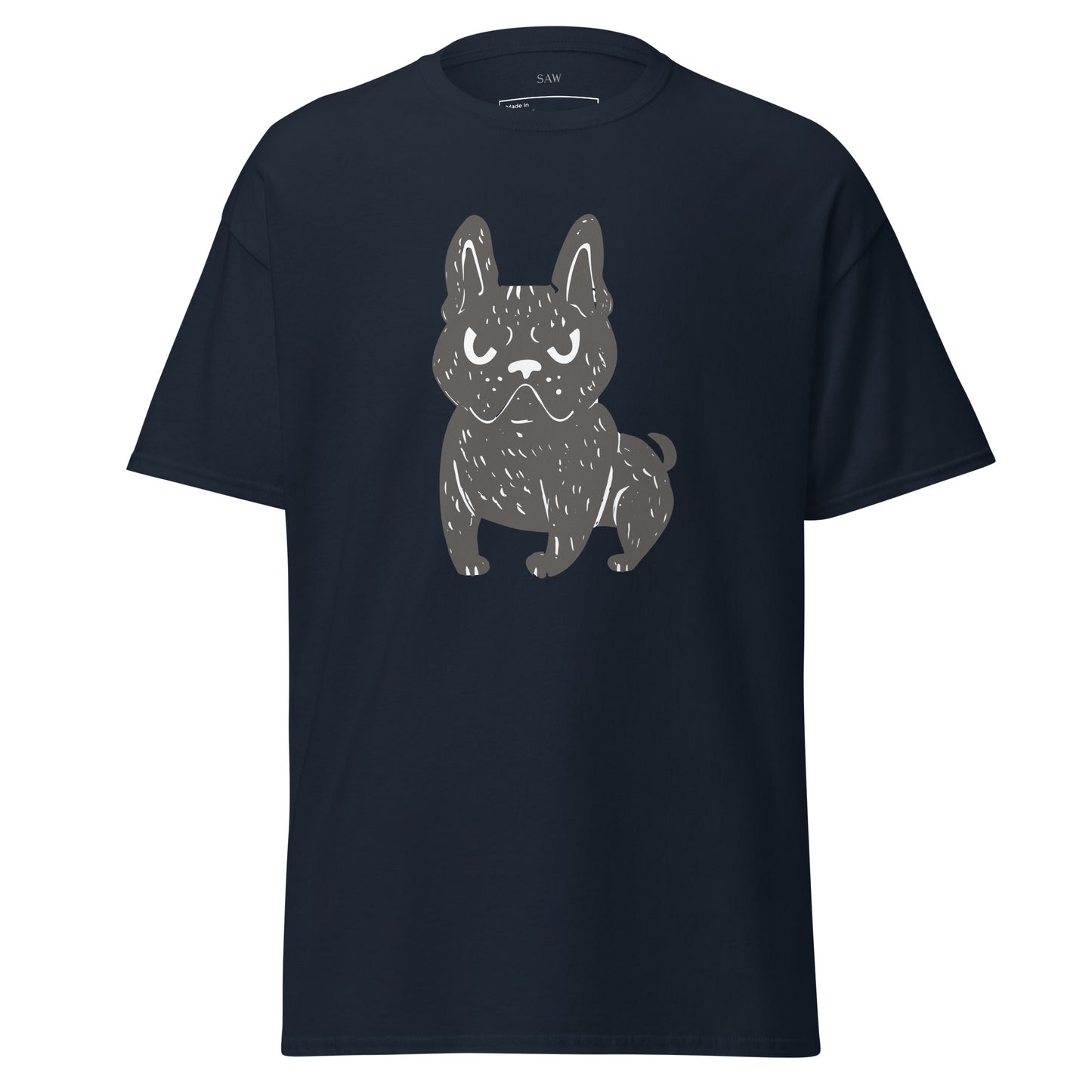 Angry French Bulldog, Unisex Classic Tee