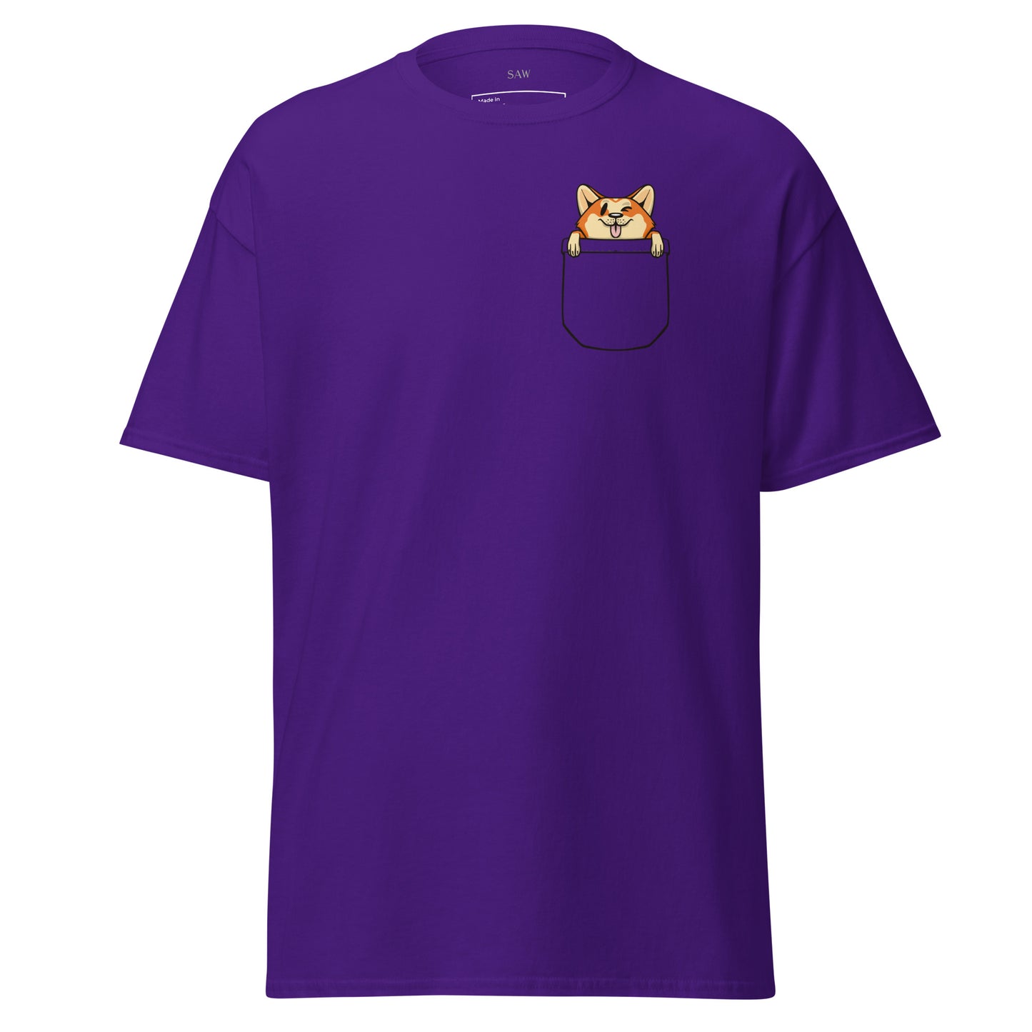 Corgi Dog in Pocket, Unisex Classic Tee