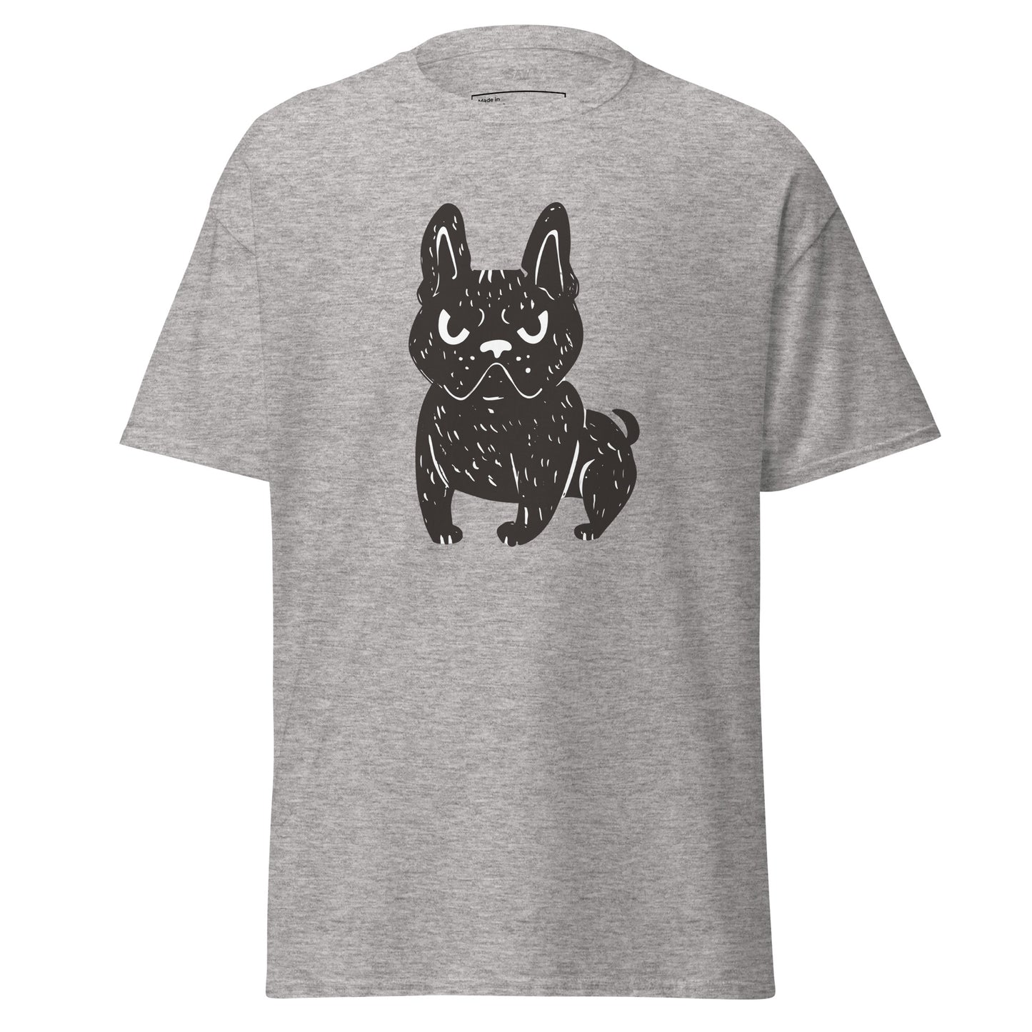 Angry French Bulldog, Unisex Classic Tee