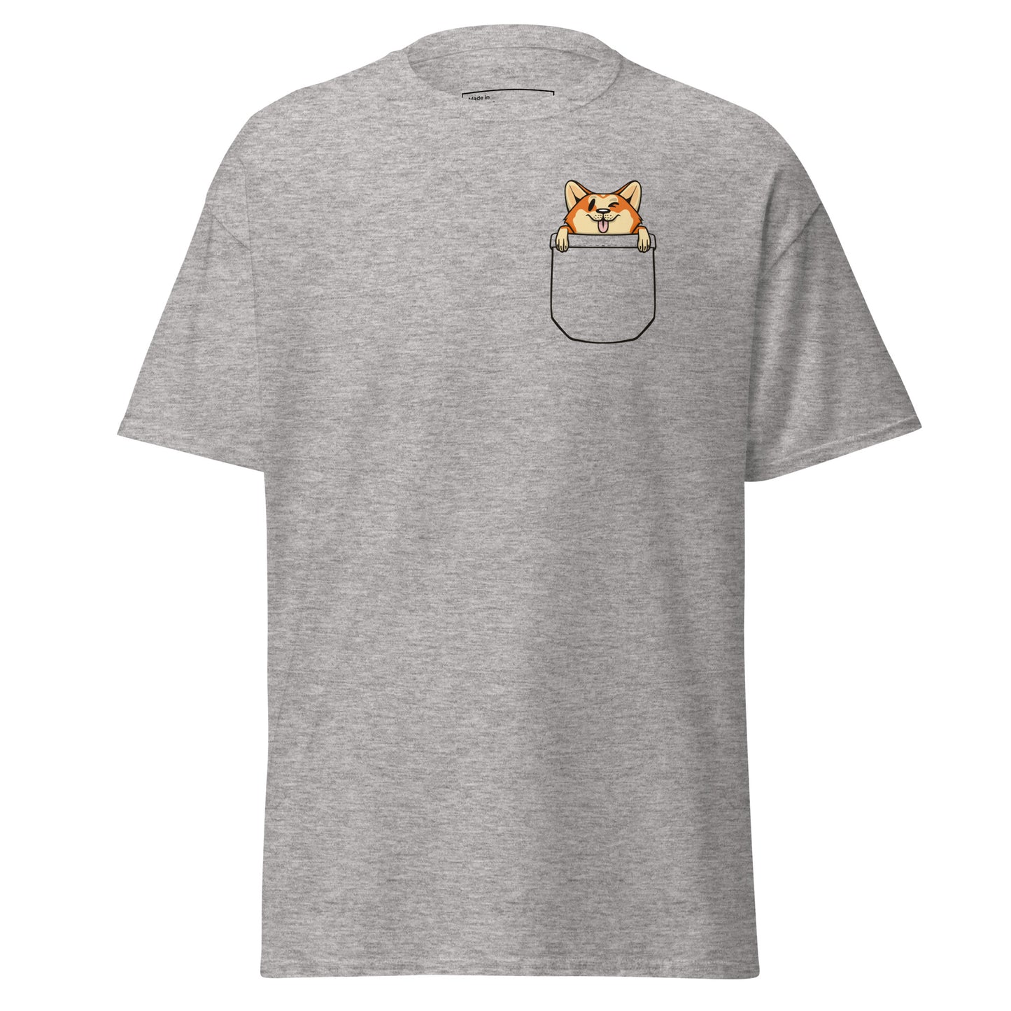 Corgi Dog in Pocket, Unisex Classic Tee