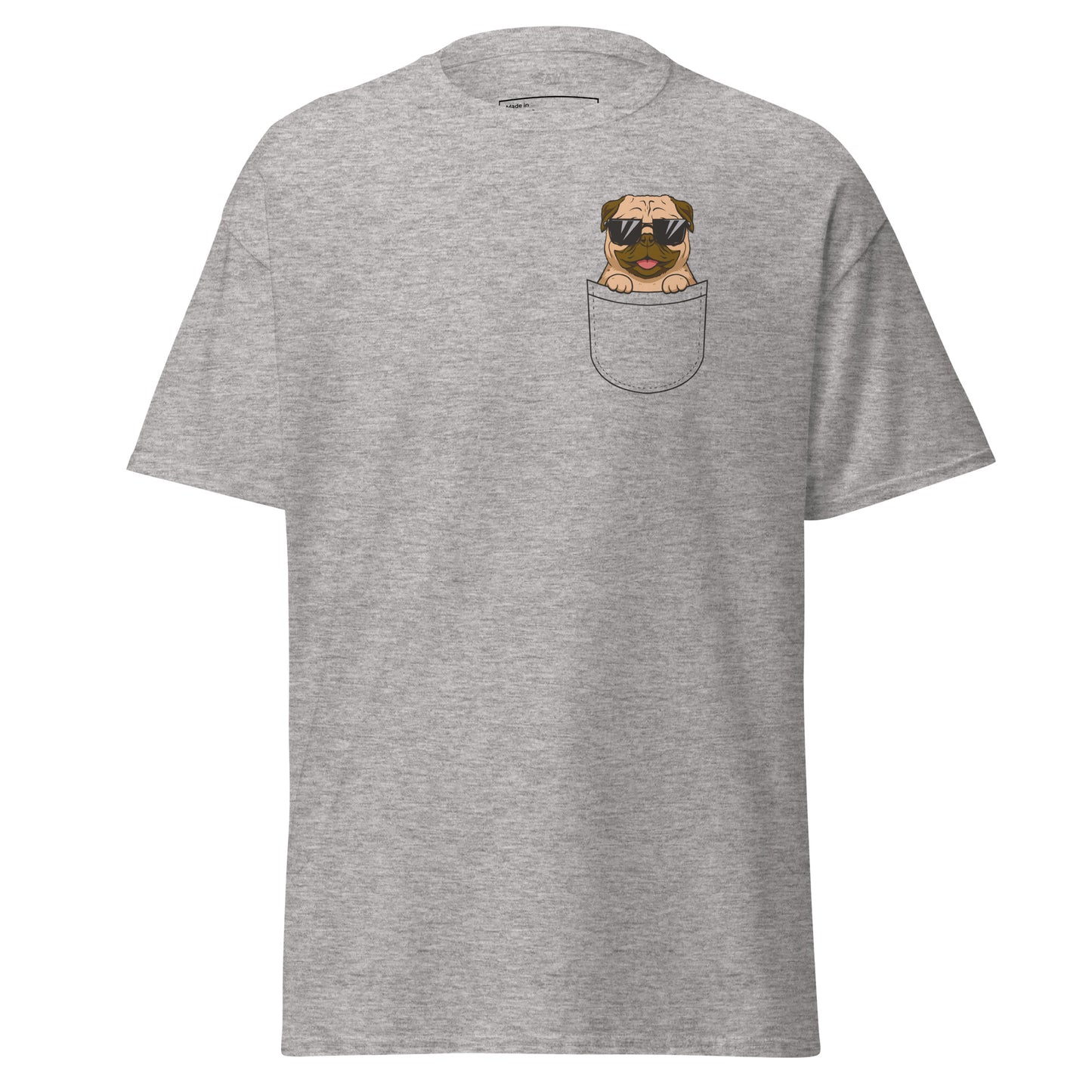 Pug in Pocket, Unisex Classic Tee