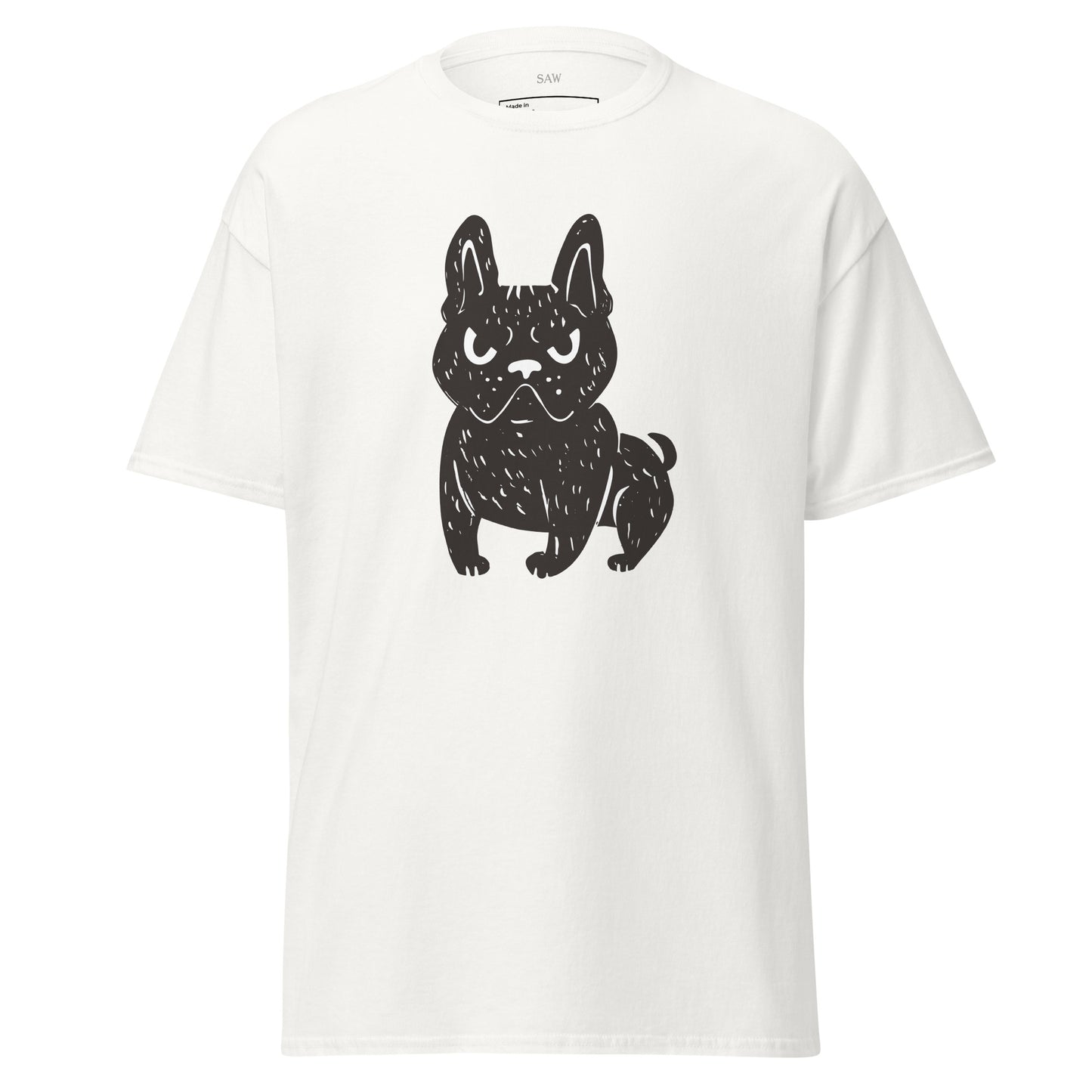 Angry French Bulldog, Unisex Classic Tee