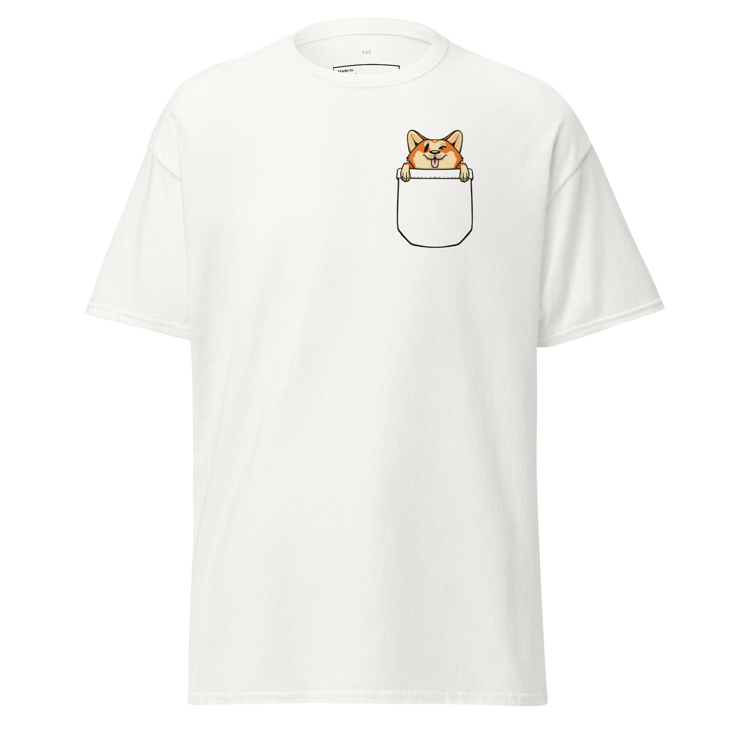 Corgi Dog in Pocket, Unisex Classic Tee