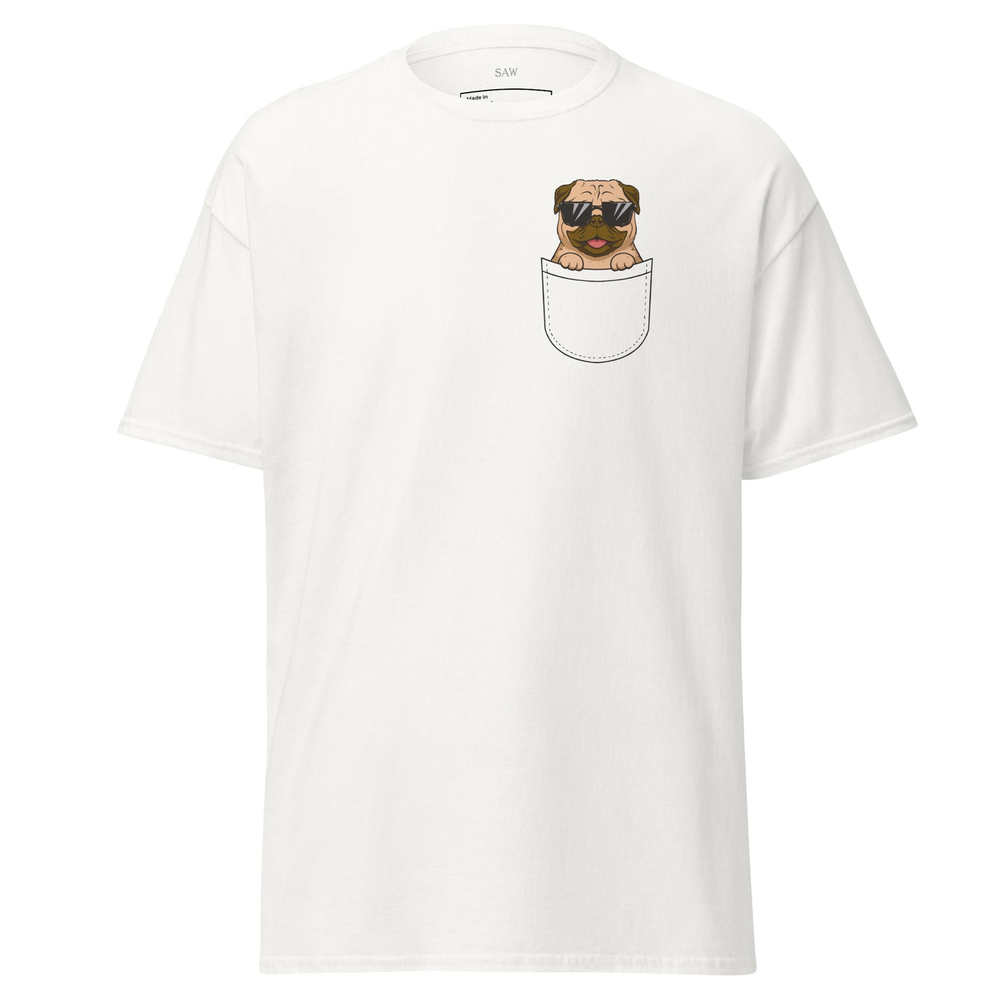 Pug in Pocket, Unisex Classic Tee