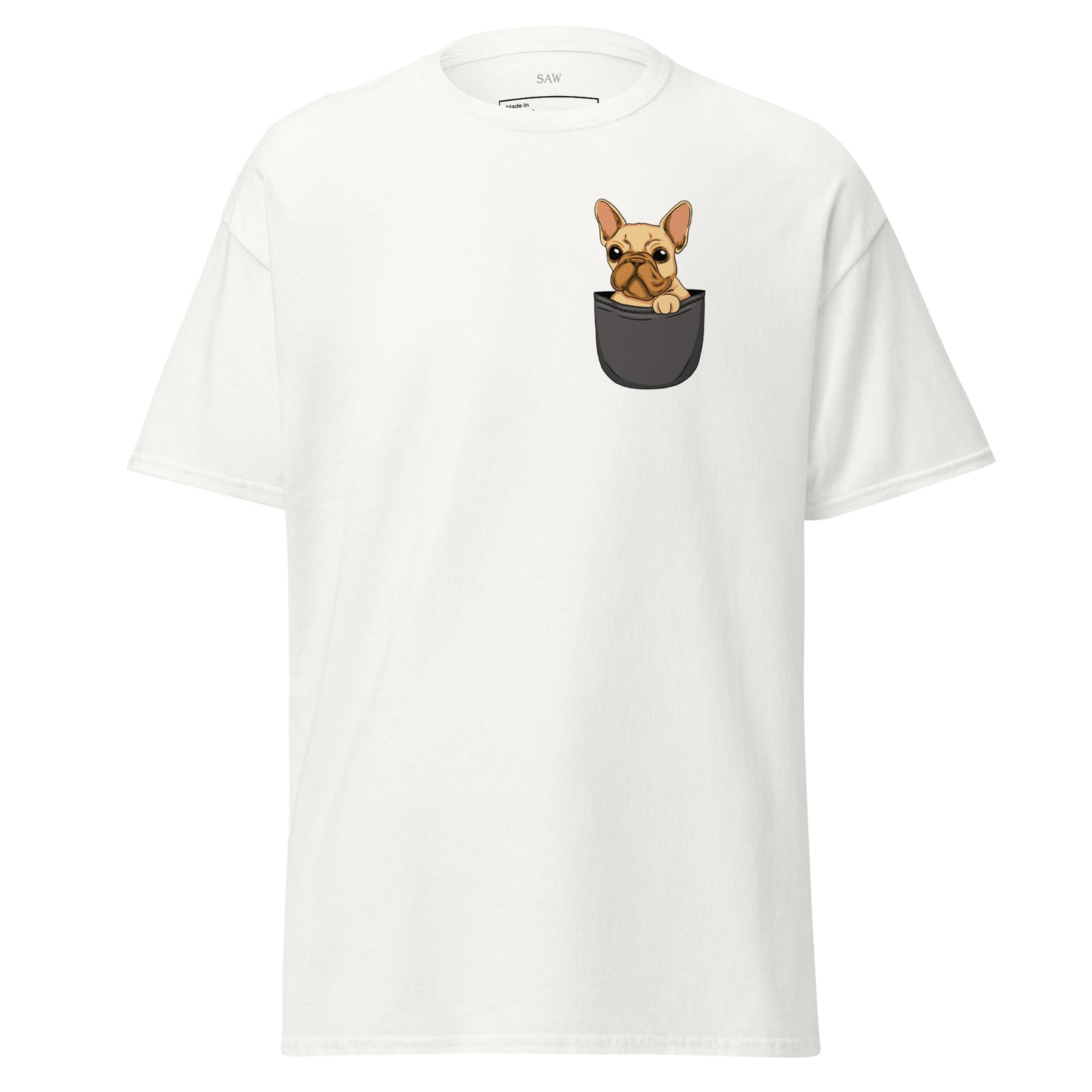 French Bulldog in Pocket, Unisex Classic Tee