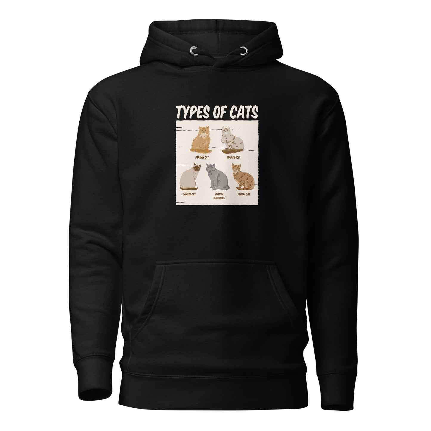 Types of Cats, Unisex Hoodie