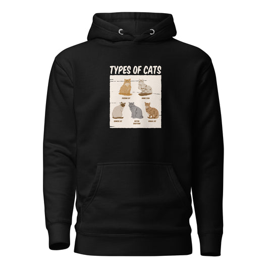 Types of Cats, Unisex Hoodie
