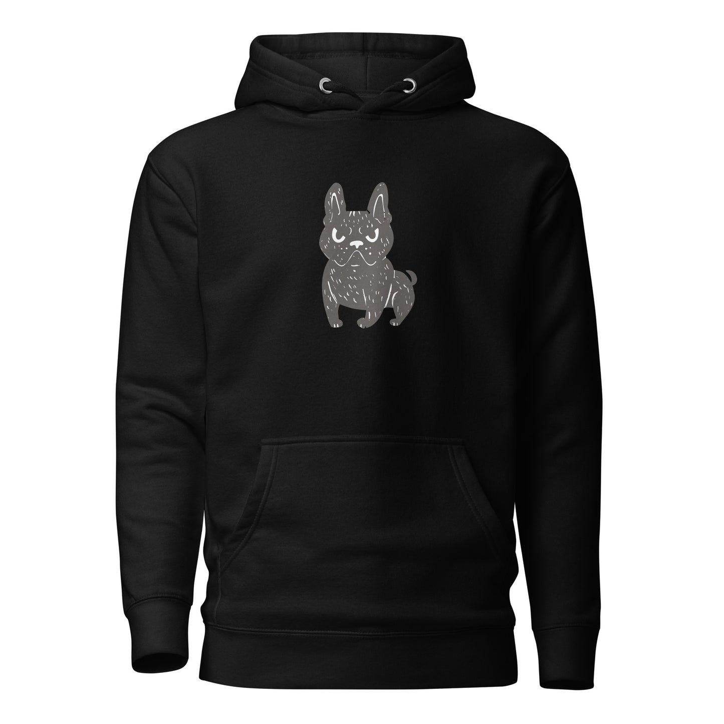 Angry French Bulldog, Unisex Hoodie