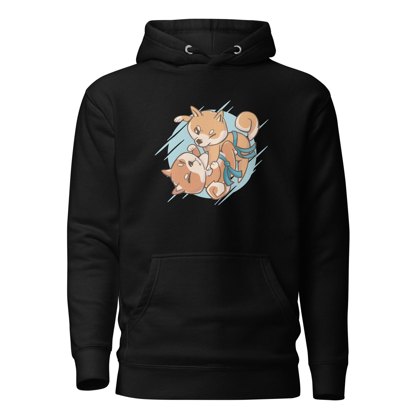 Shiba Dogs Play Jiu-jitsu Match, Unisex Hoodie