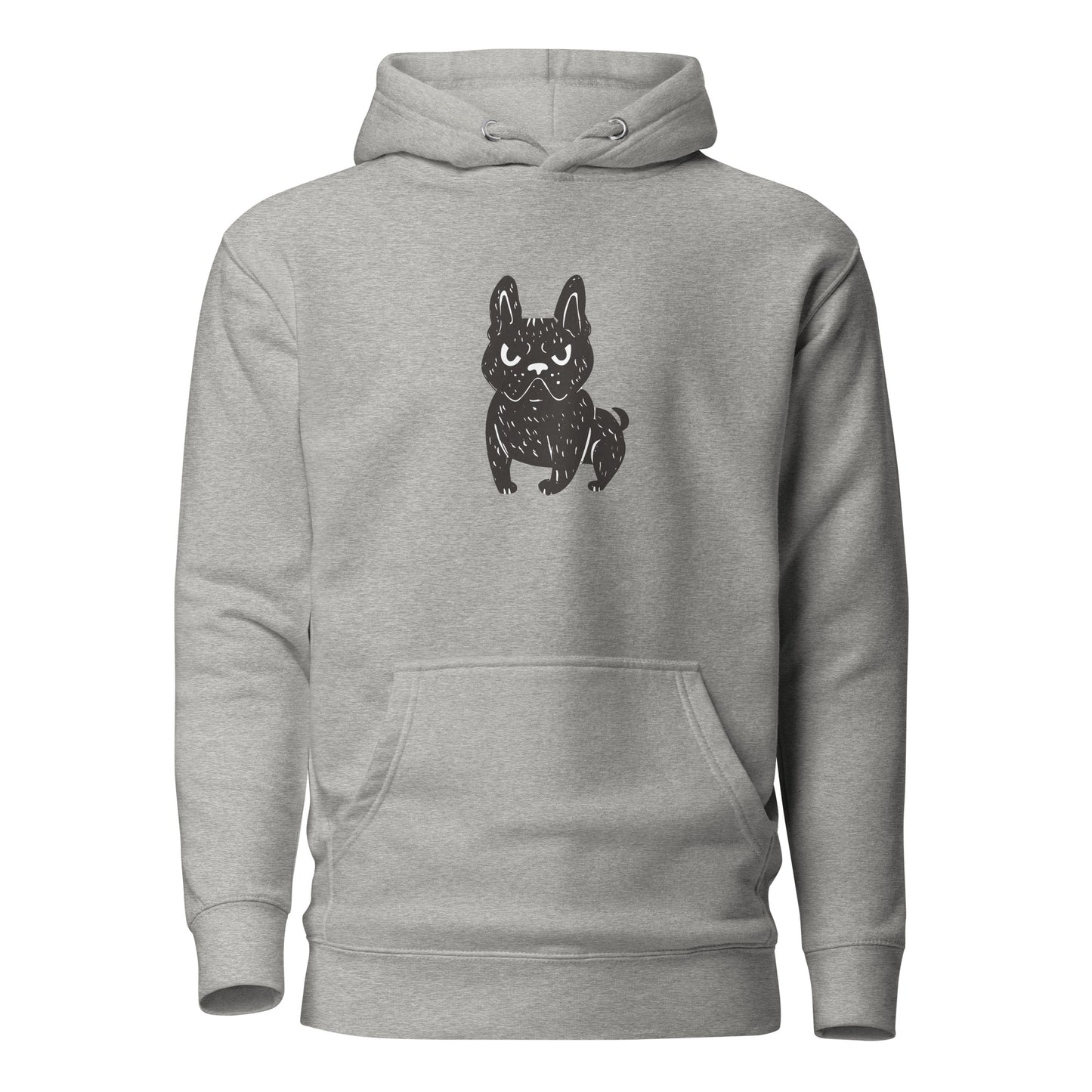 Angry French Bulldog, Unisex Hoodie