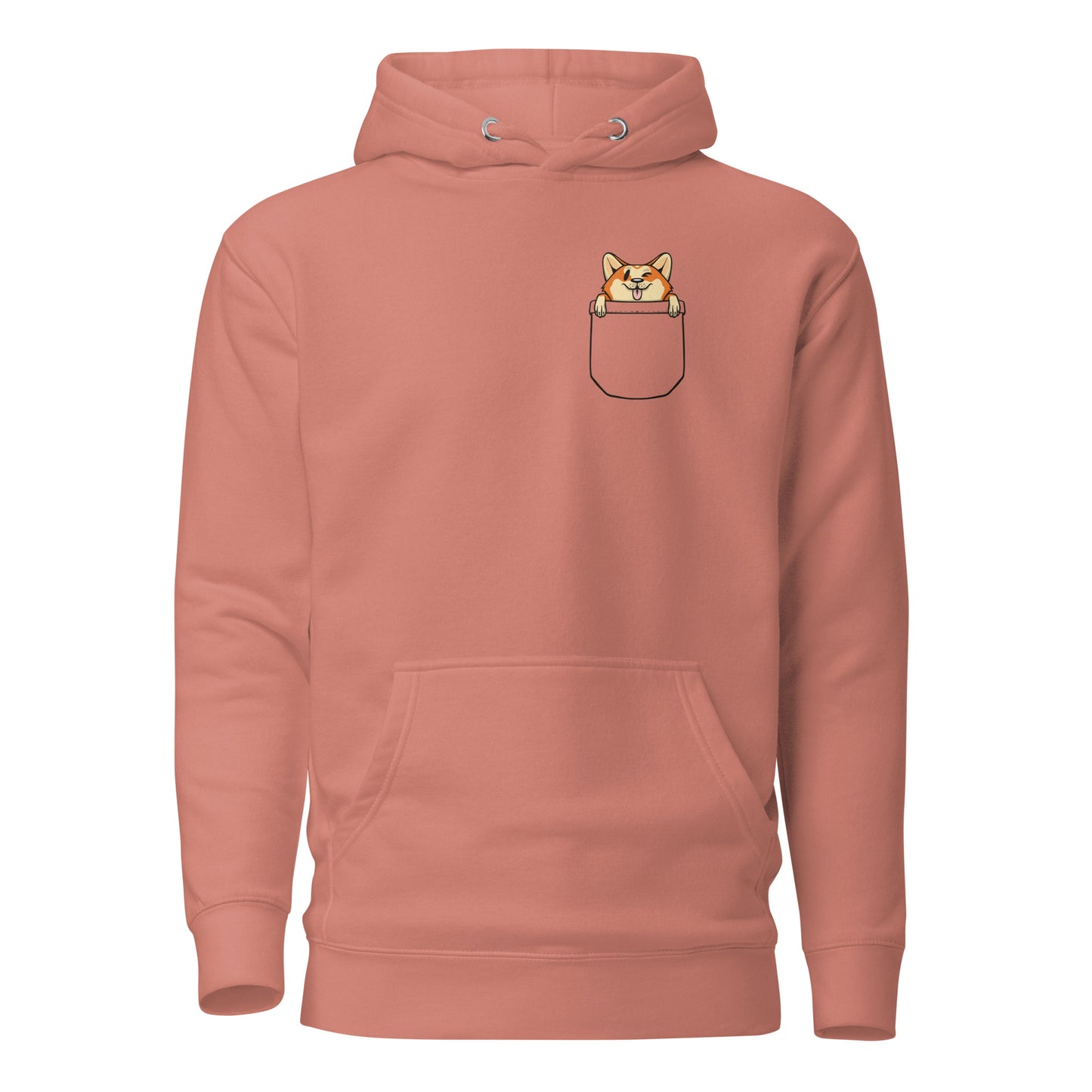 Corgi Dog in Pocket, Unisex Hoodie