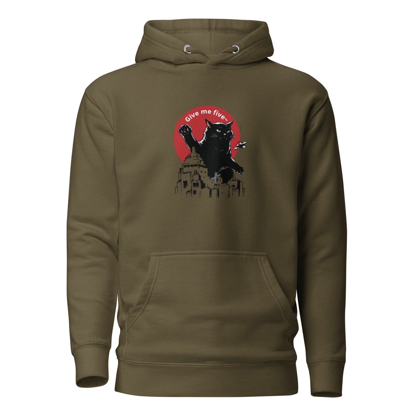 Catzilla in City, Unisex Hoodie