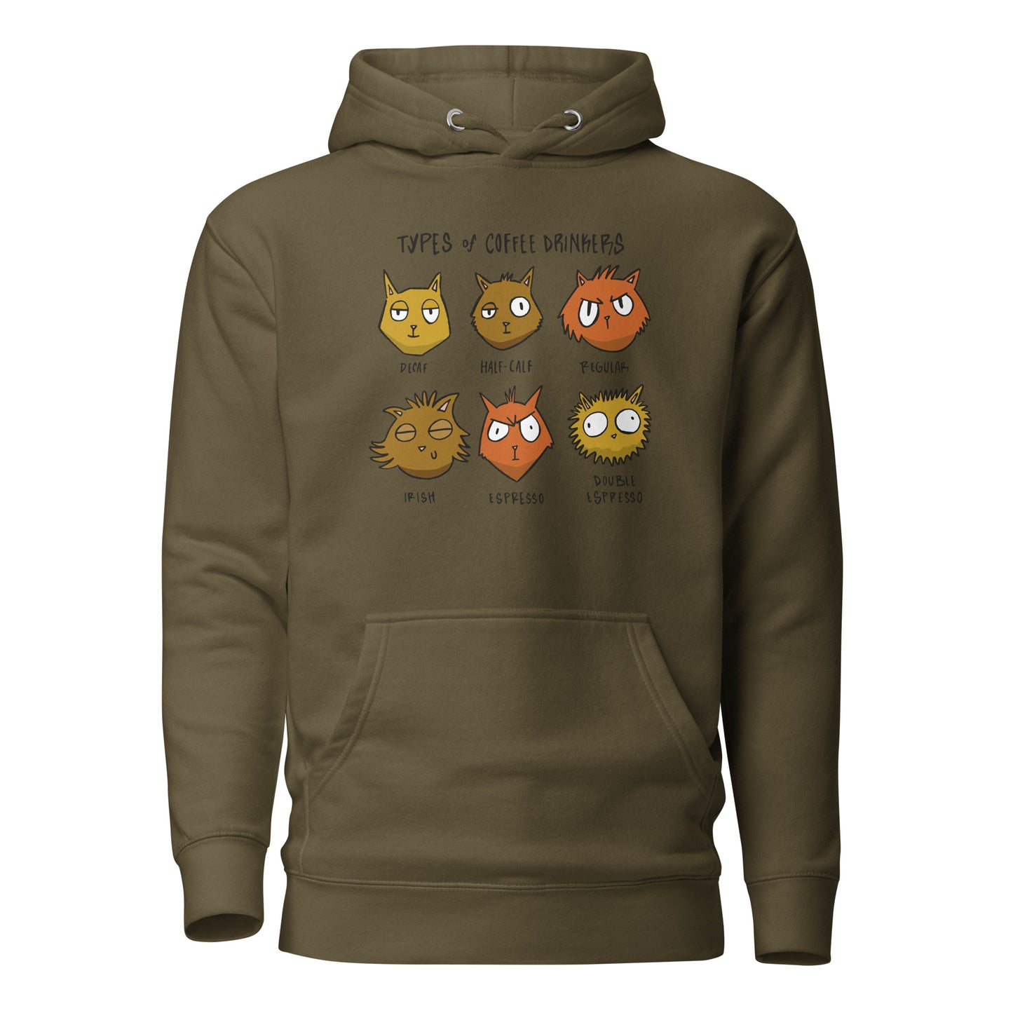 Types of Coffee Drinkers, Unisex Hoodie