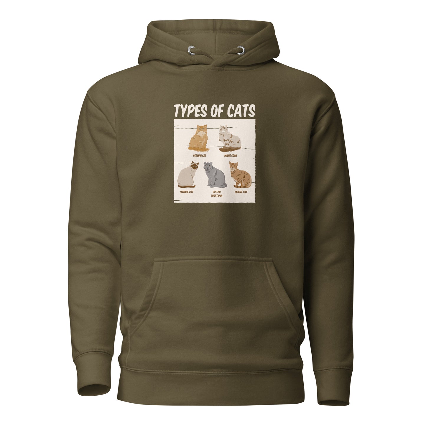 Types of Cats, Unisex Hoodie