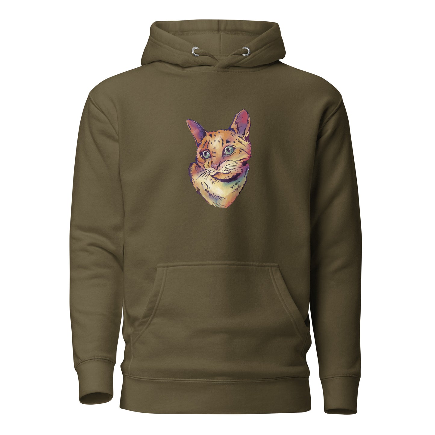 Beautiful Cat, Watercolor Cat, Unisex Hoodie