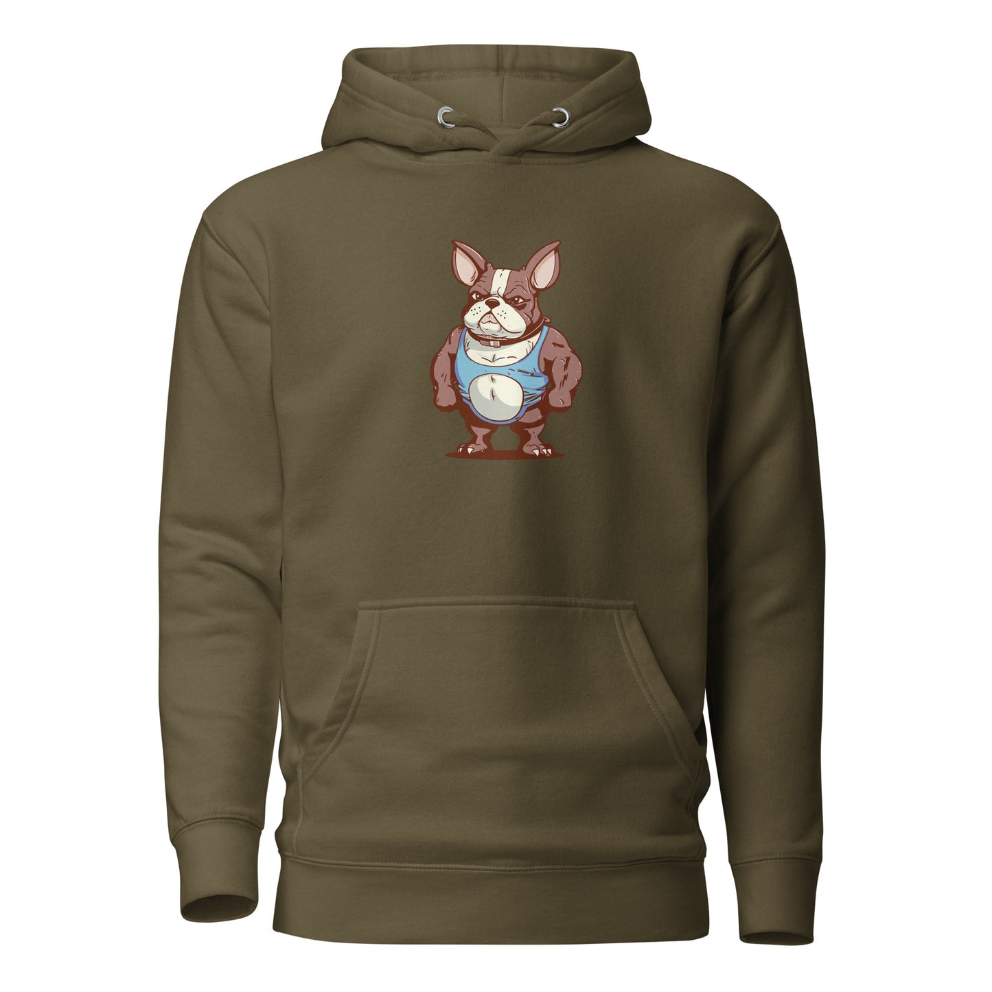 Body Builder French Bulldog, Unisex Hoodie