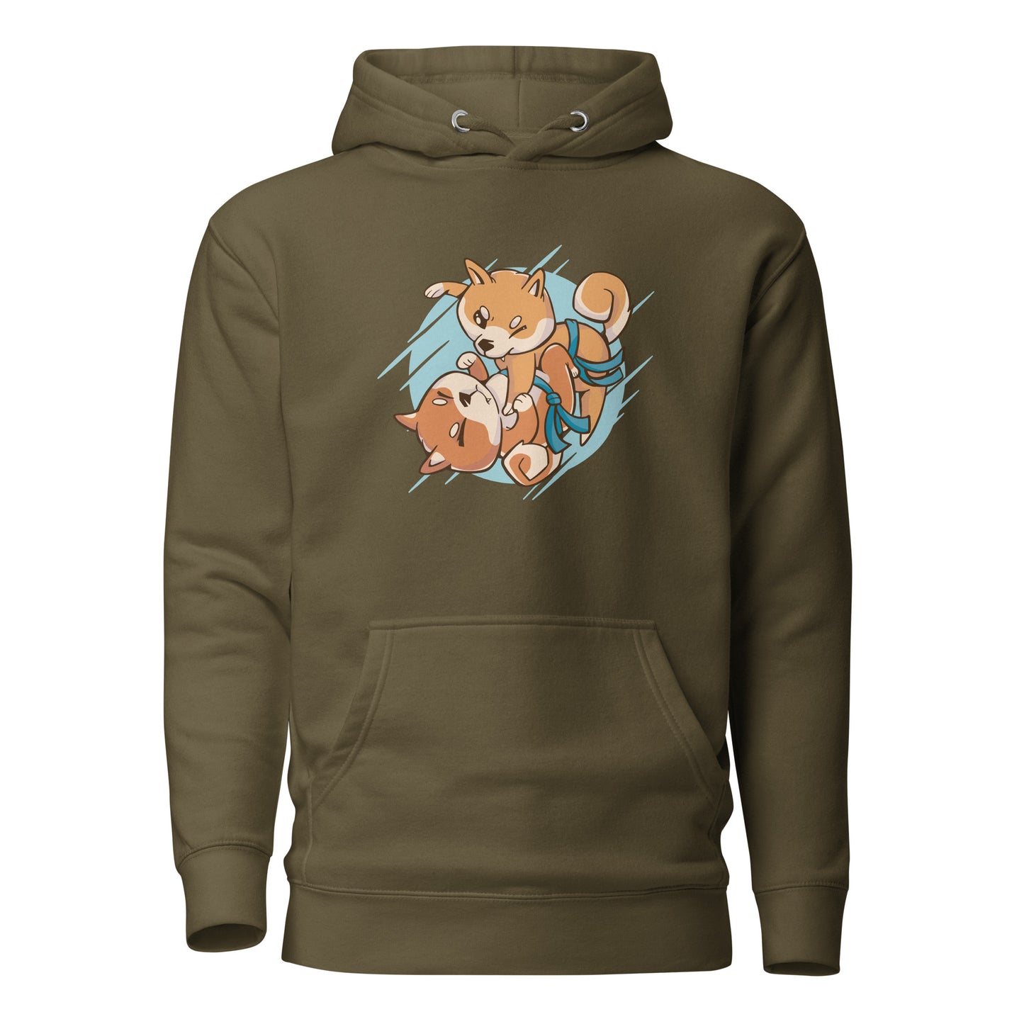 Shiba Dogs Play Jiu-jitsu Match, Unisex Hoodie