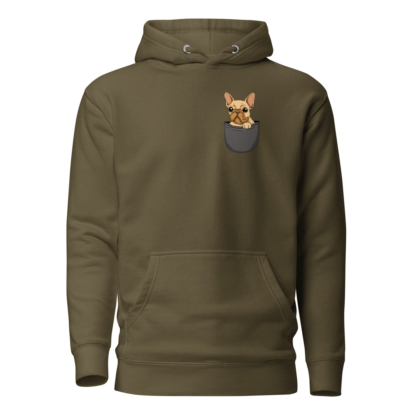 French Bulldog in Pocket, Unisex Hoodie