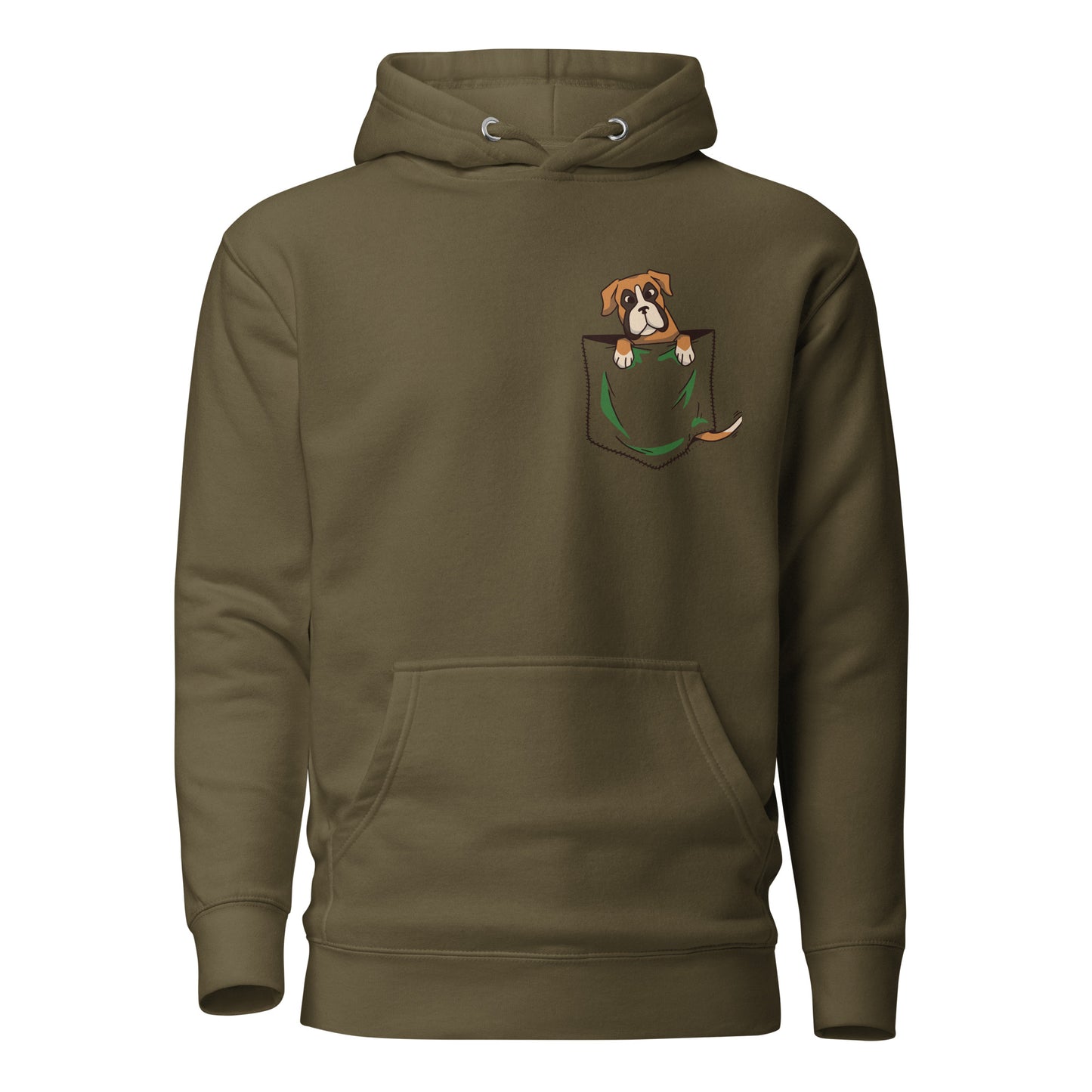 Boxer in Pocket, Unisex Hoodie