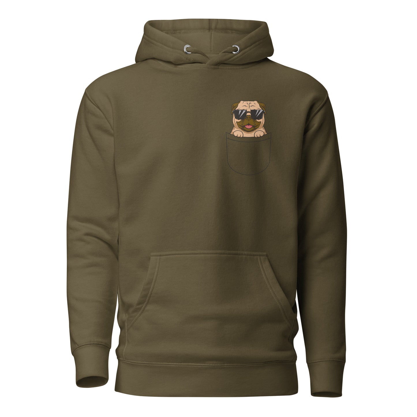 Pug in Pocket, Unisex Hoodie