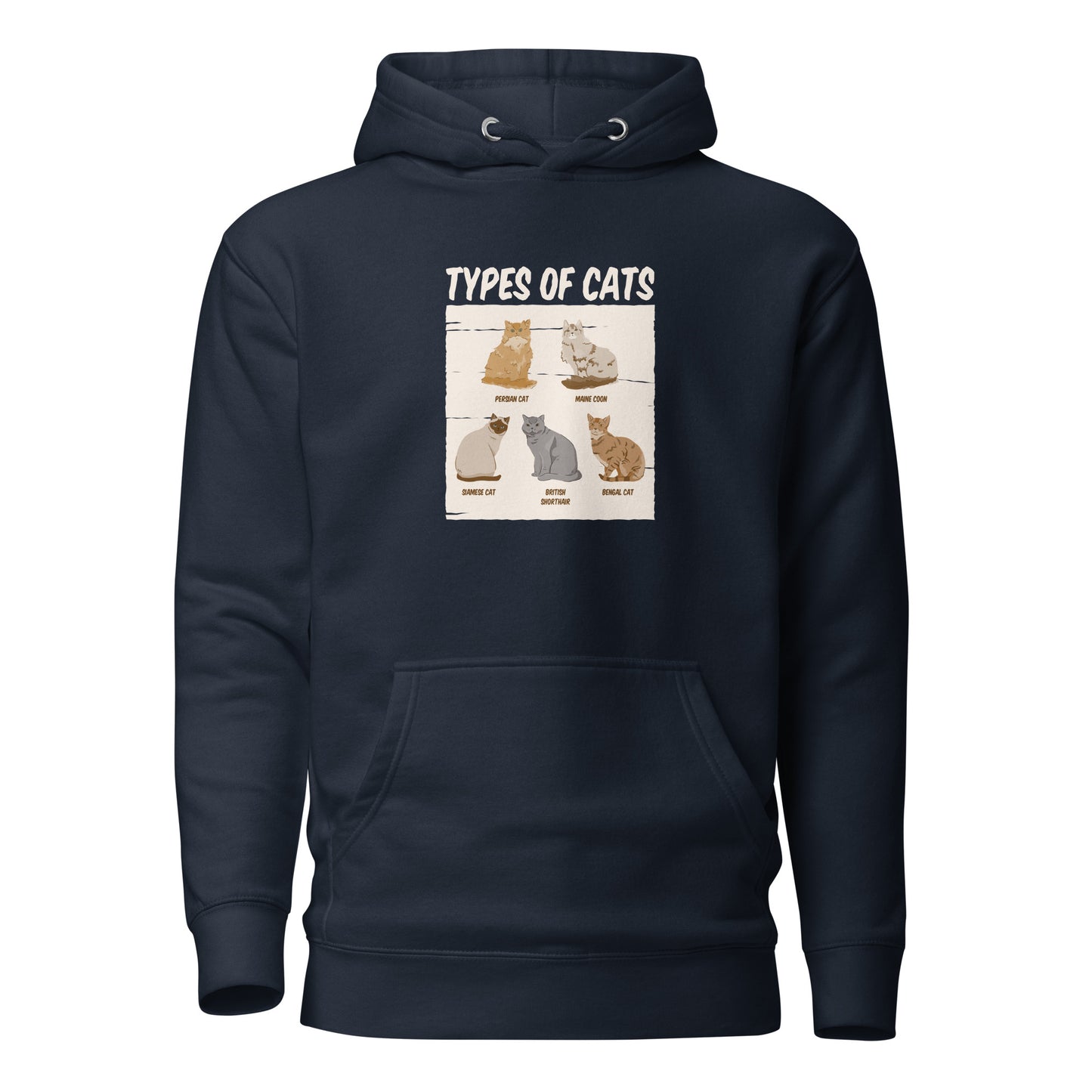 Types of Cats, Unisex Hoodie