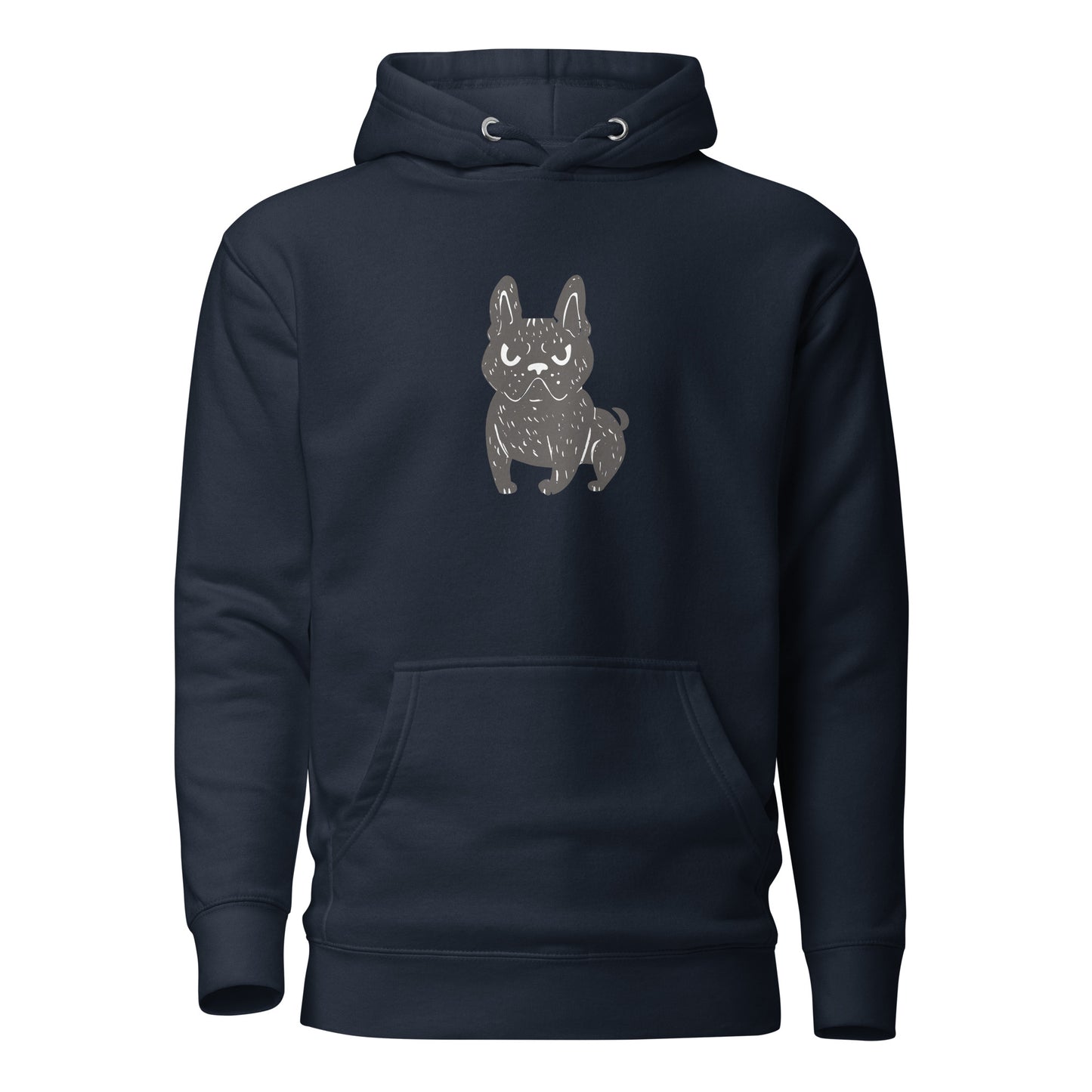 Angry French Bulldog, Unisex Hoodie