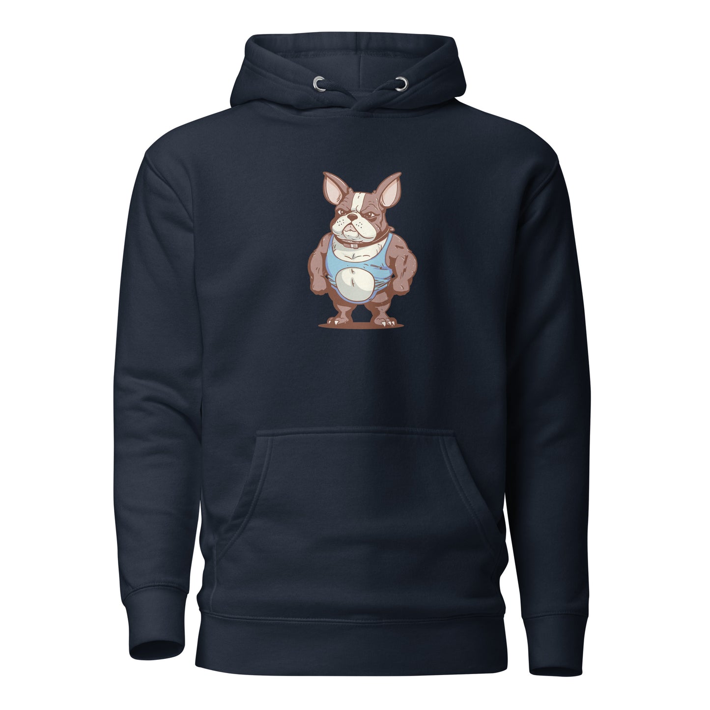 Body Builder French Bulldog, Unisex Hoodie