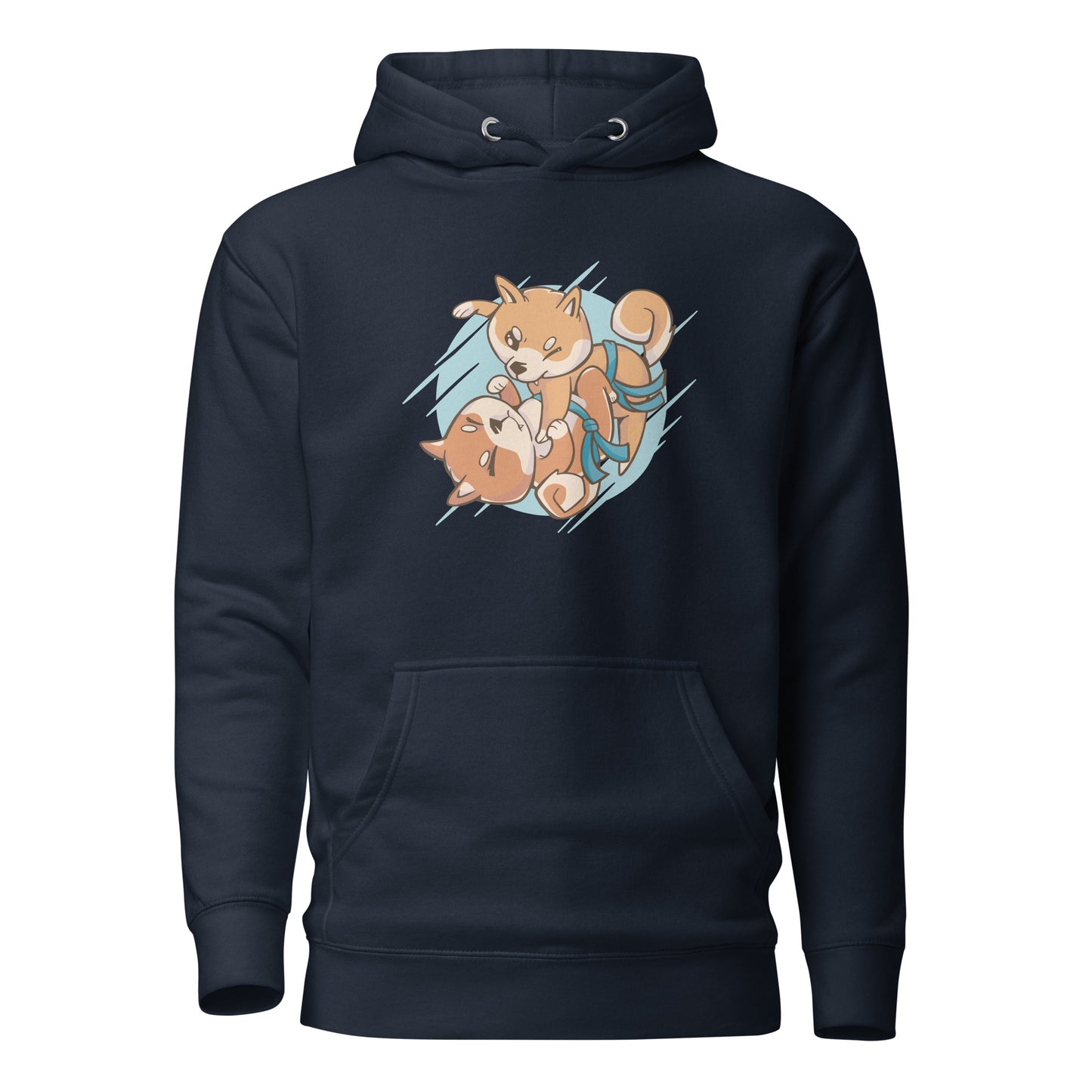 Shiba Dogs Play Jiu-jitsu Match, Unisex Hoodie