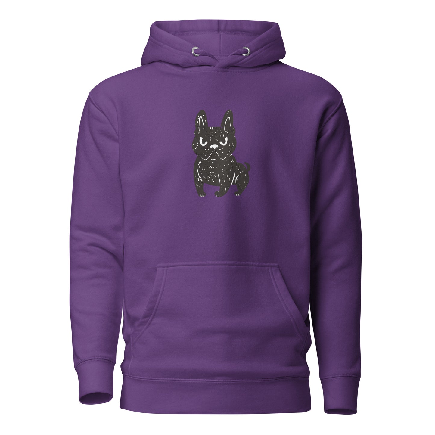 Angry French Bulldog, Unisex Hoodie