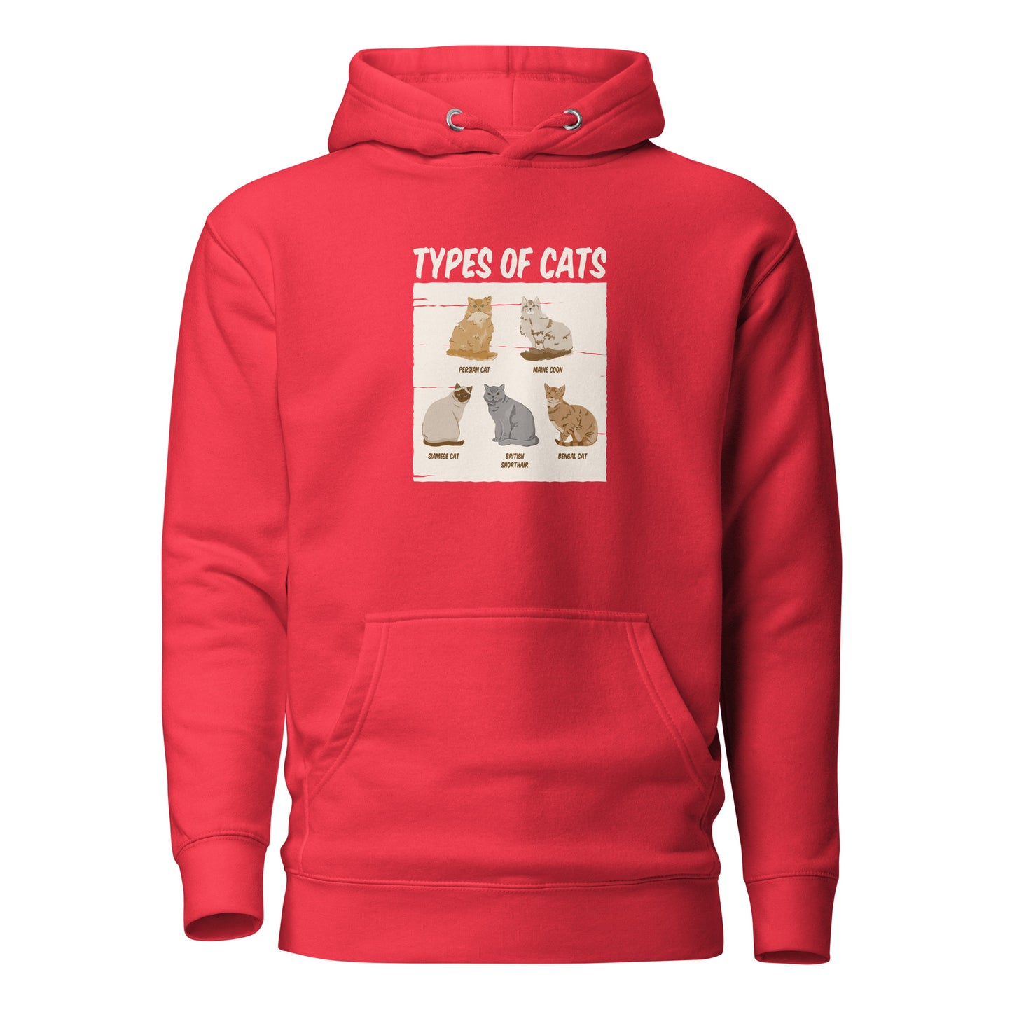 Types of Cats, Unisex Hoodie