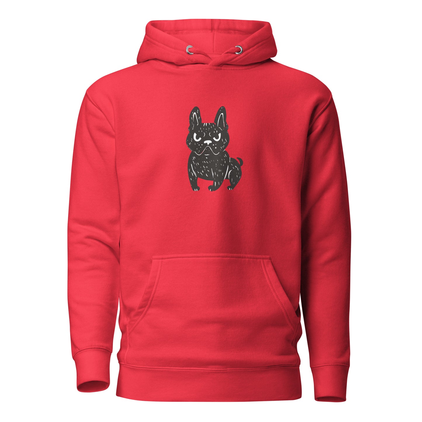 Angry French Bulldog, Unisex Hoodie