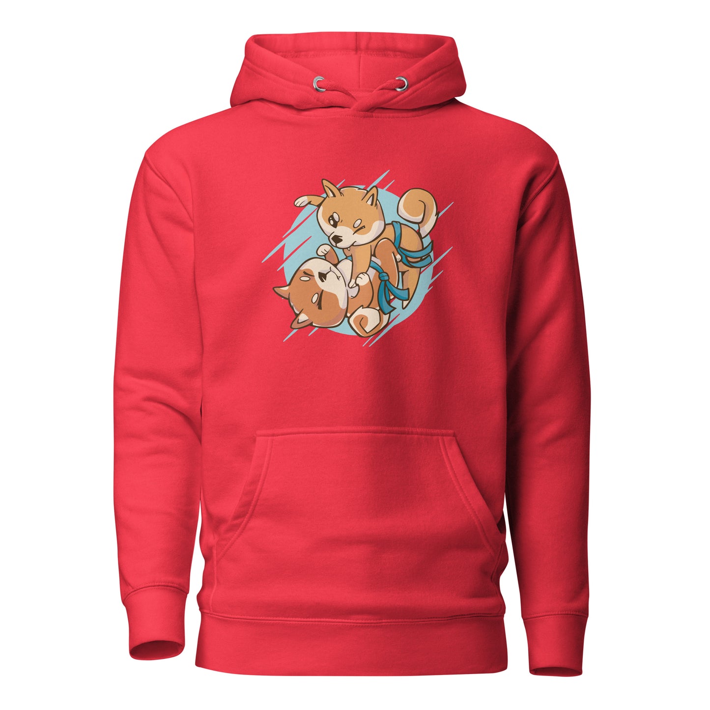 Shiba Dogs Play Jiu-jitsu Match, Unisex Hoodie