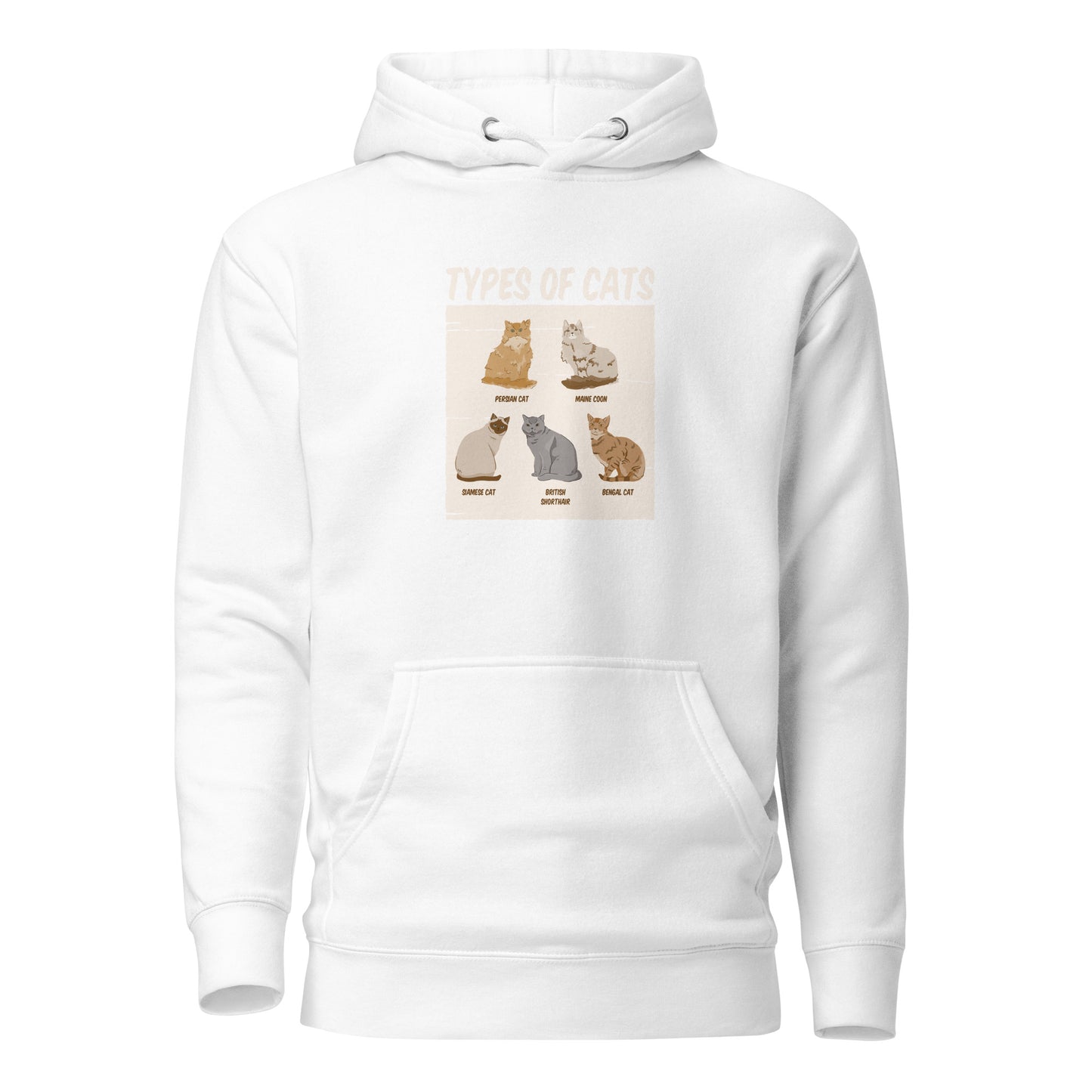 Types of Cats, Unisex Hoodie