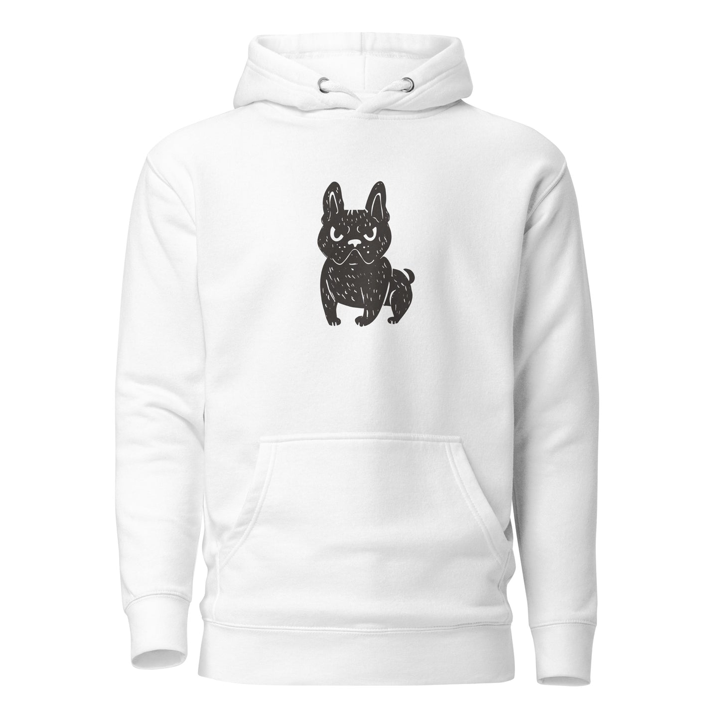 Angry French Bulldog, Unisex Hoodie