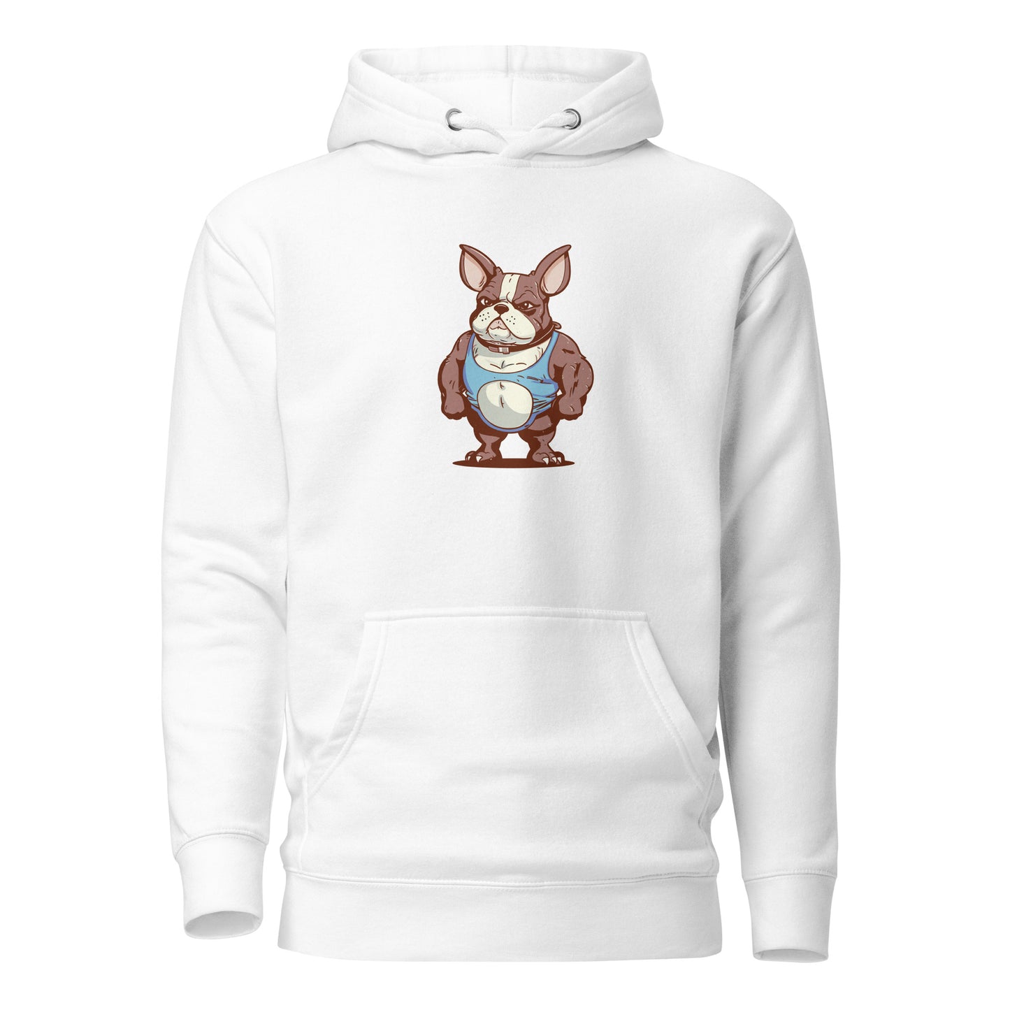 Body Builder French Bulldog, Unisex Hoodie