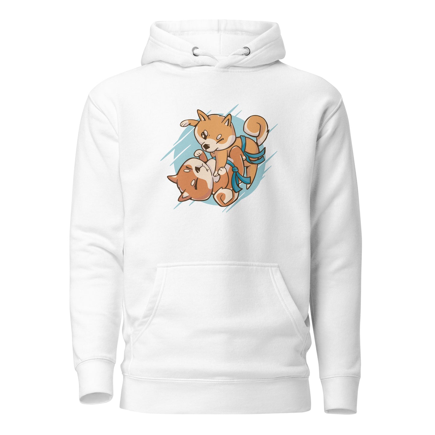 Shiba Dogs Play Jiu-jitsu Match, Unisex Hoodie