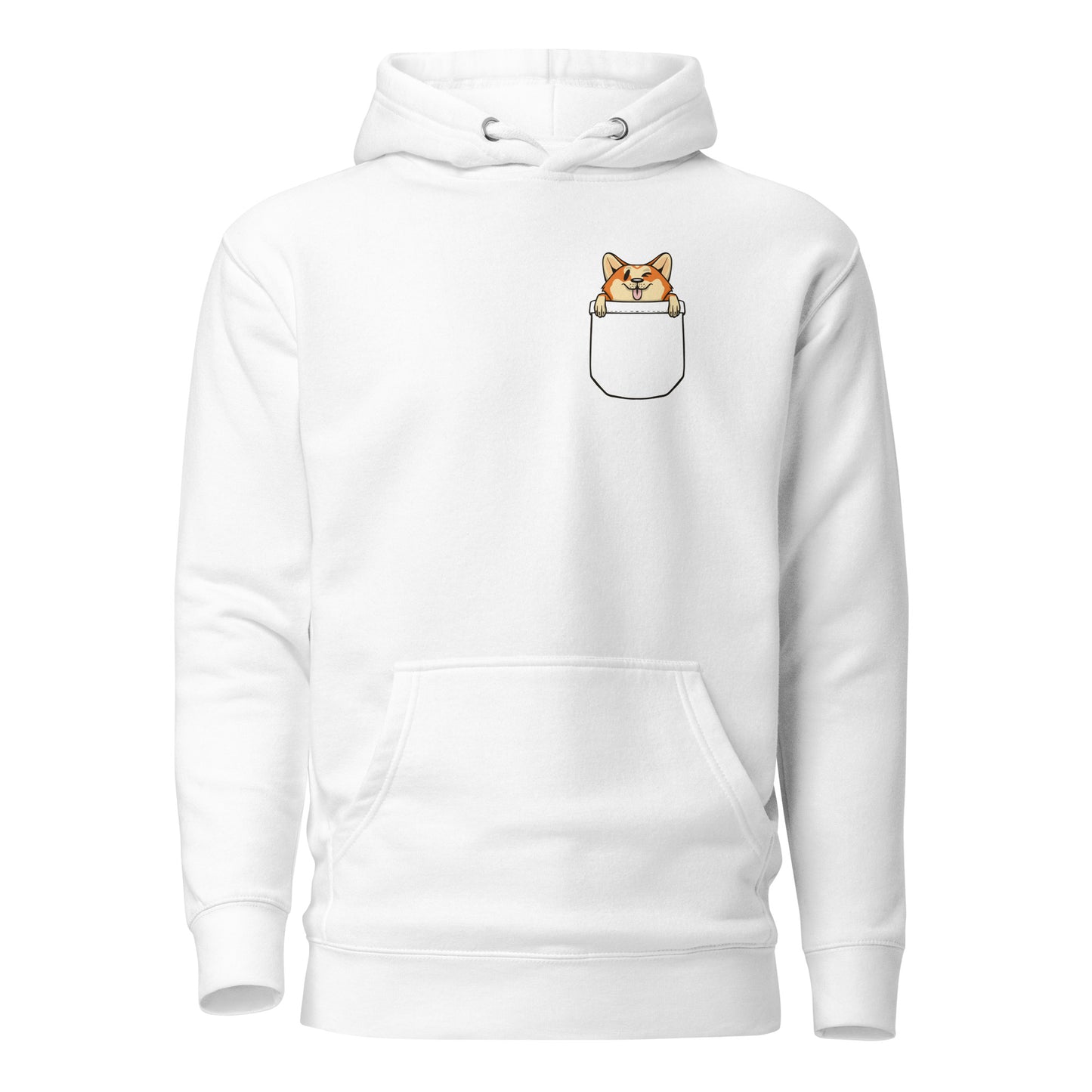 Corgi Dog in Pocket, Unisex Hoodie